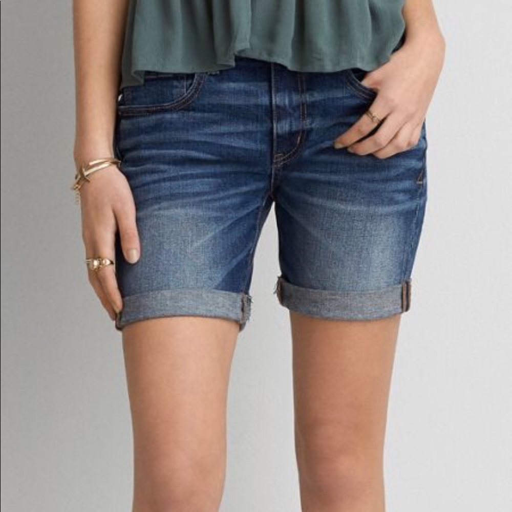 american eagle midi shorts